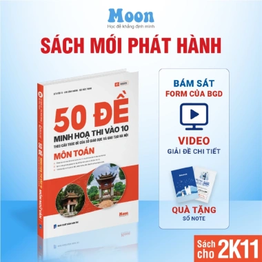 Sách 100 đề minh hoạ thi 10 môn Toán Moonbook - Giá ưu đãi 150.000 VND giảm từ 193.500 VND 8