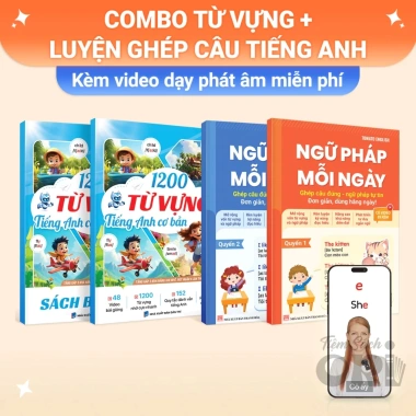 Sách 1.200 Từ Vựng Tiếng Anh Cơ Bản và Ngữ Pháp Mỗi Ngày kèm Video Bài Giảng Miễn Phí Giá 250k
