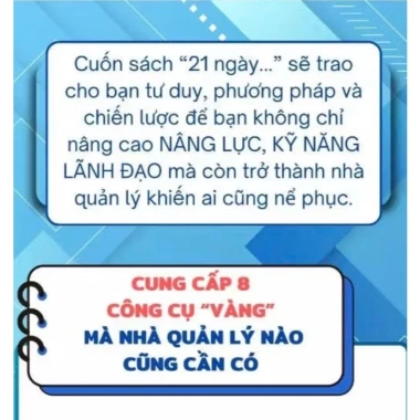 Sách 21 Ngày Trở Thành Quản Lý Xuất Sắc – Giá giảm 75.000đ, kỹ năng lãnh đạo, phát triển bản thân, thành công trong 21 ngày 3 Sách 21 Ngày Trở Thành Quản Lý Xuất Sắc – Giá giảm 75.000đ, kỹ năng lãnh đạo, phát triển bản thân, thành công trong 21 ngày 3