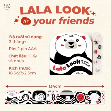 Sách Âm Thanh Lalalook Kích Thích Thị Giác Phát Triển Não Bộ Bé 0-6 Giá 299.000