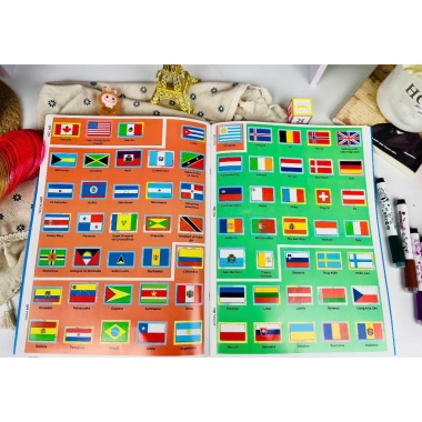 Sách Atlas Sticker Các Lá Cờ - Hơn 200 Sticker Độc Đáo, Giá 63.200₫ - ndbooks