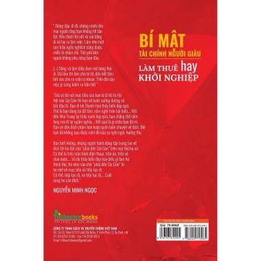 Sách Bí Mật Tài Chính Người Giàu - Làm Thuê Hay Khởi Nghiệp, Giá ưu đãi 39.500 VND (giảm từ 51.350 VND)