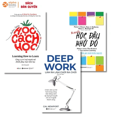 Sách Bí Quyết Học Đâu Nhớ Đó + Học Cách Học - Learning How To Learn, Deep Work - Alpha Book Lẻ/Combo 127k 2