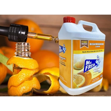 SẠCH BÓNG KIN KÍT Nước rửa chén bát Mr.Fresh 5L hương cam đậm đặc Giá chỉ 124.900₫