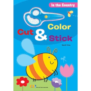 Sách Color Cut & Stick kèm kéo - Caramel Publishing Belgium, Giá ưu đãi 96.000₫