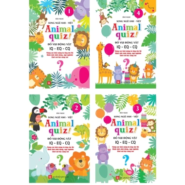 Sách Combo 4 cuốn Animal Quiz Song Ngữ Anh Việt - Đố Vui Động Vật IQ EQ CQ Tập 1-4 Giá 40.000₫ 2 Sách Combo 4 cuốn Animal Quiz Song Ngữ Anh Việt - Đố Vui Động Vật IQ EQ CQ Tập 1-4 Giá 40.000₫ 2