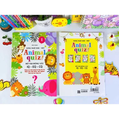 Sách Combo 4 cuốn Animal Quiz Song Ngữ Anh Việt - Đố Vui Động Vật IQ EQ CQ Tập 1-4 Giá 40.000₫