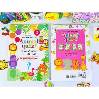 Sách Combo 4 cuốn Animal Quiz Song Ngữ Anh Việt - Đố Vui Động Vật IQ EQ CQ Tập 1-4 Giá 40.000₫ 7 Sách Combo 4 cuốn Animal Quiz Song Ngữ Anh Việt - Đố Vui Động Vật IQ EQ CQ Tập 1-4 Giá 40.000₫ 7