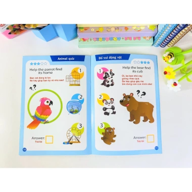 Sách Combo 4 cuốn Animal Quiz Song Ngữ Anh Việt - Đố Vui Động Vật IQ EQ CQ Tập 1-4 Giá 40.000₫ 8 Sách Combo 4 cuốn Animal Quiz Song Ngữ Anh Việt - Đố Vui Động Vật IQ EQ CQ Tập 1-4 Giá 40.000₫ 8