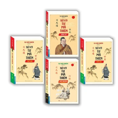 Sách Combo 4 cuốn Sử ký tư mã thiên - Bản kỷ, Thế gia, Liệt truyện Thượng & Hạ - Giá ưu đãi 538k