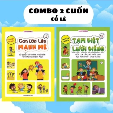 Sách Combo Con Lớn Lên Mạnh Mẽ + Tạm Biệt Lười Biếng - Giá ưu đãi 89.000₫, phát triển kỹ năng sống trẻ