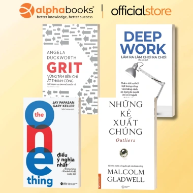 Sách Combo The One Thing, Deep Work, Grit, Những Kẻ Xuất Chúng - Alpha Books, Giá 95.200₫