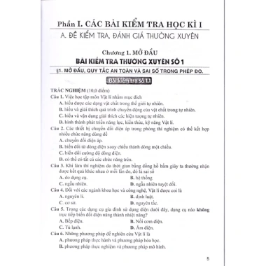 Sách Đề Kiểm Tra Đánh Giá Vật Lý 10 - Kết Nối Tri Thức, Giá Ưu Đãi 63.000 3