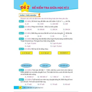Sách Đề Kiểm Tra Toán 5 - Bộ Kết Nối Tri Thức, Giá ưu đãi 51.750 VND, Luyện Đề 5 Sách Đề Kiểm Tra Toán 5 - Bộ Kết Nối Tri Thức, Giá ưu đãi 51.750 VND, Luyện Đề 5