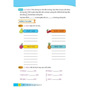 Sách Đề Kiểm Tra Toán 5 - Bộ Kết Nối Tri Thức, Giá ưu đãi 51.750 VND, Luyện Đề