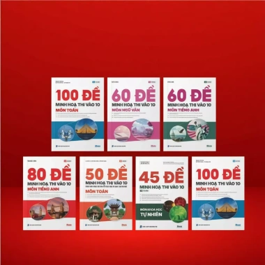 Sách đề ôn thi 10 môn Toán, Học, Ngữ Văn, Tiếng Anh, Khoa học tự nhiên - MoonBook giá ưu đãi 135.000₫ 9