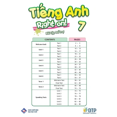 Sách DTPbooks Bài tập bổ trợ Tiếng Anh 7 Right On! Giá 89.000₫ - Học nhanh, nâng cao