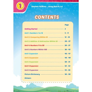 Sách DTPbooks i-Learn English for Math 1 bản 2 - Giá ưu đãi 99.000 VND - Học tiếng Anh Toán 1