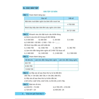 Sách Giúp Em Giỏi Toán Lớp 5 - Biên soạn GDPT mới, Giá ưu đãi 75.650đ - ndbooks