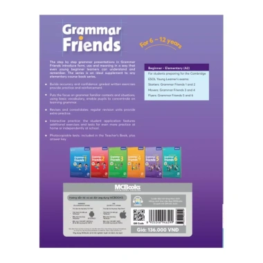 Sách Grammar Friends 5 - Bài tập ngữ pháp tiếng Anh, 102,000 VND, MCBooks