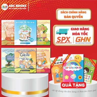 Sách Học Kỹ Năng Sống Cùng Gấu Bư - Truyện Tương Tác Phát Triển IQ và EQ Cho Trẻ, Bộ 6 Cuốn Giá Ưu Đãi