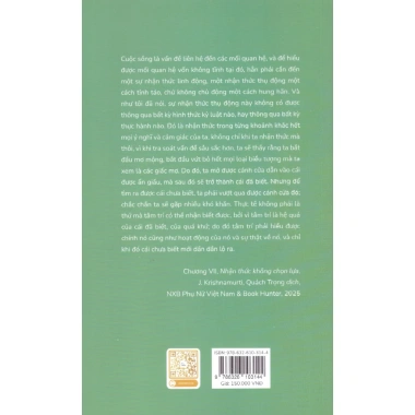 Sách J Krishnamurti Nhận Thức Không Chọn Lựa - Vượt Rào Cản Ý Nghĩa Ngôn Từ, Giá 147.000đ