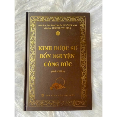 Sách Kinh Dược Sư Bổn Nguyện Công Đức Âm Nghĩa Bìa Cứng Chữ To Đẹp Giá 92.000đ