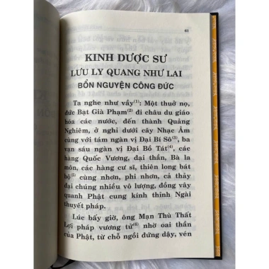 Sách Kinh Dược Sư Bổn Nguyện Công Đức Âm Nghĩa Bìa Cứng Chữ To Đẹp Giá 92.000đ