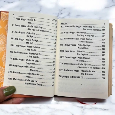Sách Kinh Pháp Cú Mini Song Ngữ Anh-Việt khổ 9x13 - Giá chỉ 65.000đ giảm mạnh
