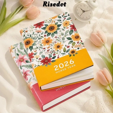 Sách lịch trình RISEDOT hoa - Nhắc nhở lập kế hoạch 2.026 A5, danh sách việc cần làm, giá 202.500 VND