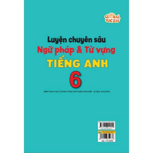 Hình ảnh sản phẩm Sách Luyện Chuyên Sâu Ngữ Pháp & Từ Vựng Tiếng Anh 6 - Global Success - Giá 139,620₫