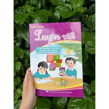 Sách luyện viết chữ thường chữ hoa cỡ nhỏ theo nhóm mới Tím giảm còn 31.500 đồng