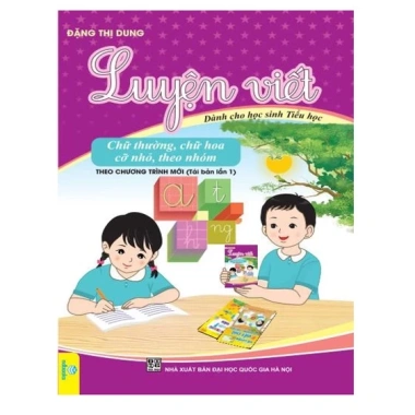 Sách luyện viết chữ thường chữ hoa cỡ nhỏ theo nhóm mới Tím giảm còn 31.500 đồng