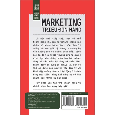Sách Marketing Triệu Đơn Hàng - Tăng doanh thu nhanh, giảm giá 22% chỉ 156.000 VND