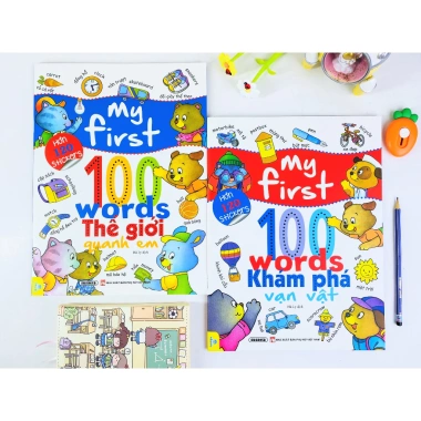Sách My First 100 Words + 120 Sticker - Học tiếng Anh bé, giá chỉ 60.000 VNĐ - ndbooks