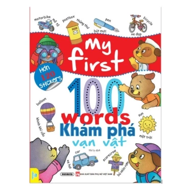 Sách My First 100 Words + 120 Sticker - Học tiếng Anh bé, giá chỉ 60.000 VNĐ - ndbooks