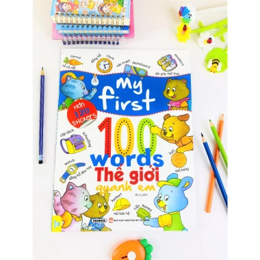 Sách My First 100 Words + 120 Sticker - Học tiếng Anh bé, giá chỉ 60.000 VNĐ - ndbooks