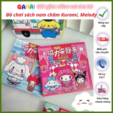 Sách nam châm Kuromi - Đồ chơi thủ công dễ thương cho bé gái, giảm giá 18.974₫