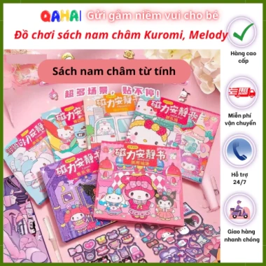 Sách nam châm Kuromi - Đồ chơi thủ công dễ thương cho bé gái, giảm giá 18.974₫