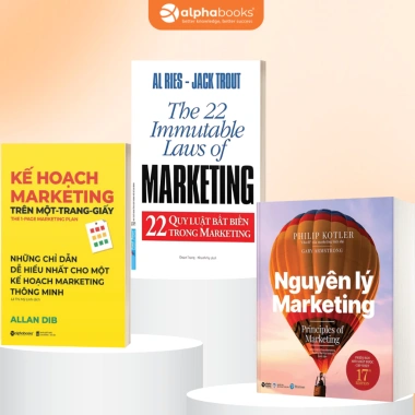 Sách Nguyên Lý Marketing + Kế Hoạch 1 Trang + 22 Quy Luật Bất Biến - 189.600 VND