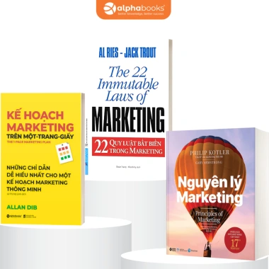 Sách Nguyên Lý Marketing + Kế Hoạch 1 Trang + 22 Quy Luật Bất Biến - 189.600 VND
