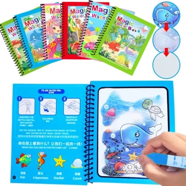 Sách nước tô màu ma thuật cho bé - Đồ chơi tranh đa chủ đề, giảm giá 13.500đ 5