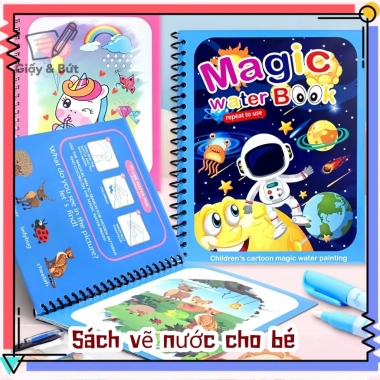 Sách Nước Tô Màu Ma Thuật Cho Bé - Đồ Chơi Tranh Tô Đa Chủ Đề, Giá 18.000 VNĐ