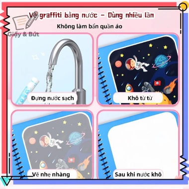 Sách Nước Tô Màu Ma Thuật Cho Bé - Đồ Chơi Tranh Tô Đa Chủ Đề, Giá 18.000 VNĐ