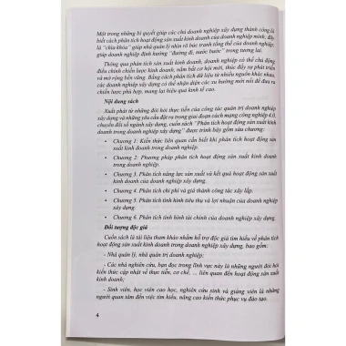 Sách Phân Tích Hoạt Động Sản Xuất Kinh Doanh - Chiến lược tăng năng suất Doanh nghiệp Xây dựng, giảm 19%