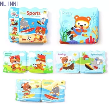 Sách phòng tắm chống nước NLINNI đổi màu, vải nổi, EVA mềm tái sử dụng - Giá 44.000₫