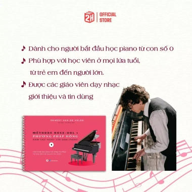 Sách Piano Phương Pháp Hồng Methode Rose Tái Bản 2.025 - Giá 121.500đ, Giáo Trình Học Piano Cơ Bản 3