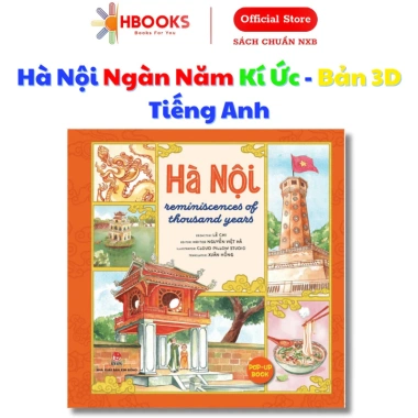 Sách PopUp Hà Nội Reminiscences Of Thousand Years 3D Tiếng Anh Bìa Cứng Giá ưu đãi 300.000 VND