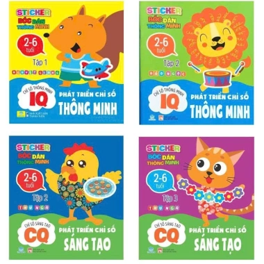 Sách Sticker Bóc Dán IQ CQ Phát triển Chỉ Số Thông Minh 2-6 tuổi Ndbooks 80.000 VND