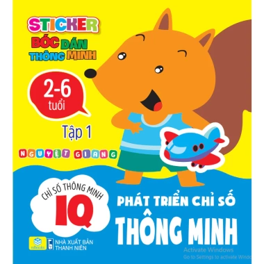 Sách Sticker Bóc Dán IQ CQ Phát triển Chỉ Số Thông Minh 2-6 tuổi Ndbooks 80.000 VND 2